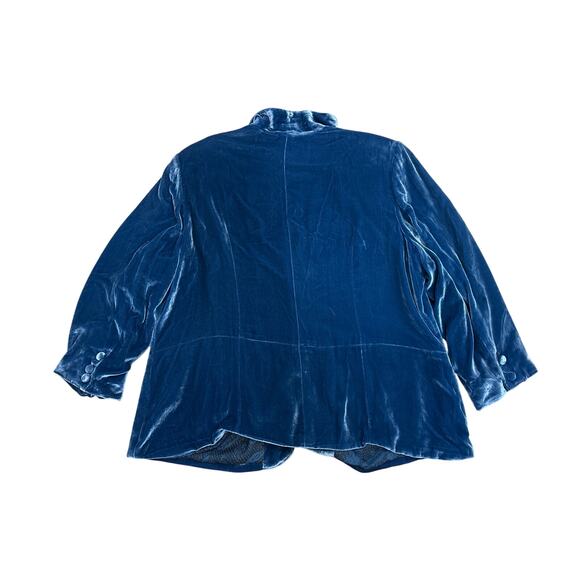 Vintage Alfani Womens Velvet Silk Rayon Blazer Jacket shoulder pads 20W - Picture 7 of 7